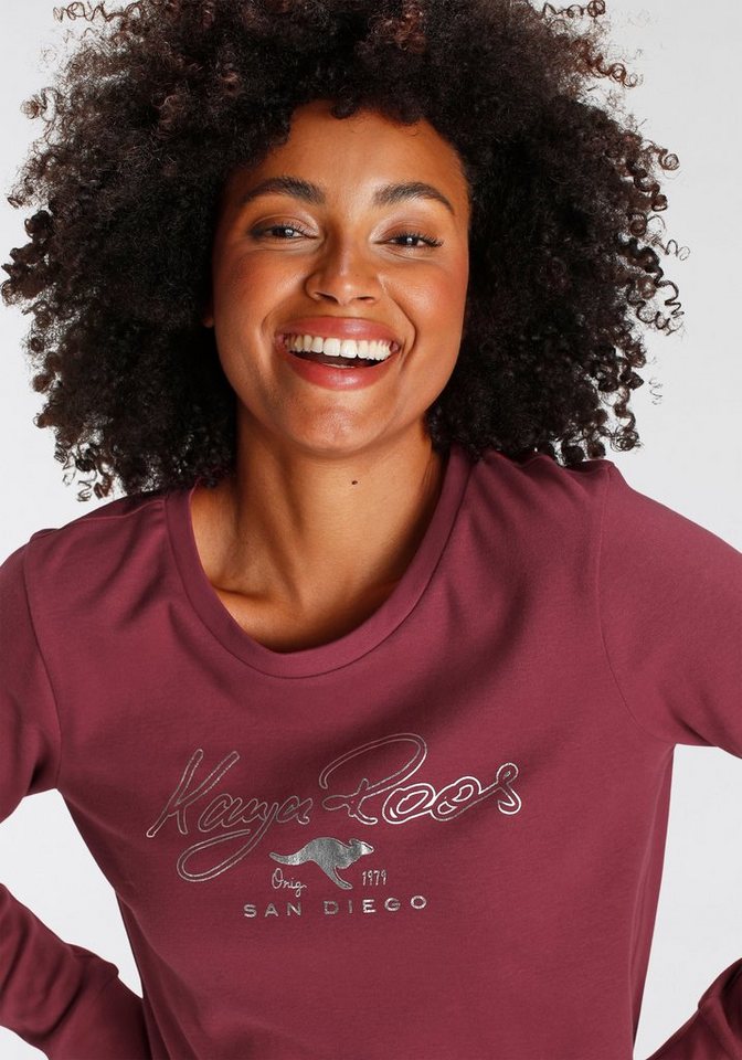 KangaROOS Sweatshirt Langarm, figurumspielende Passform – Bild 4 von 5