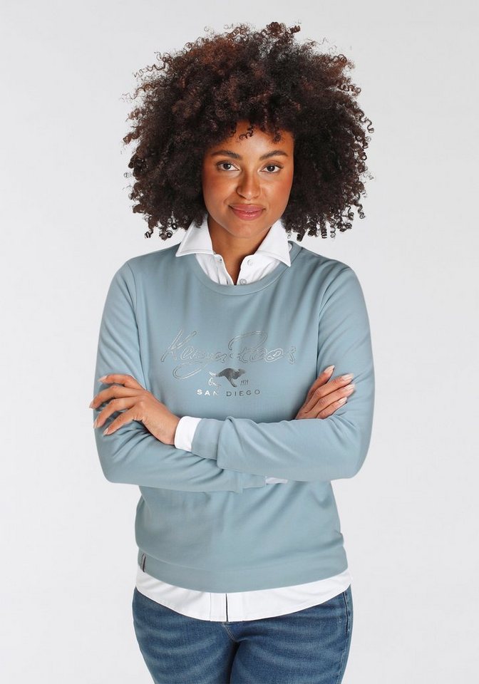 KangaROOS Sweatshirt Langarm, figurumspielende Passform – Bild 2 von 5