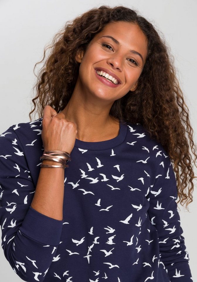 KangaROOS Sweatshirt Langarm, figurumspielender Schnitt, bedruckt, Rundhalsausschnitt – Bild 3 von 5