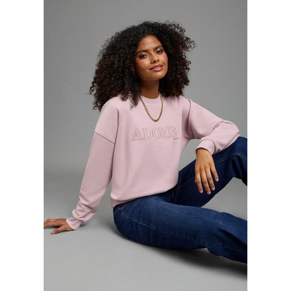 KangaROOS Sweatshirt mit Applikation, weite Passform, hüftlange Schnittform