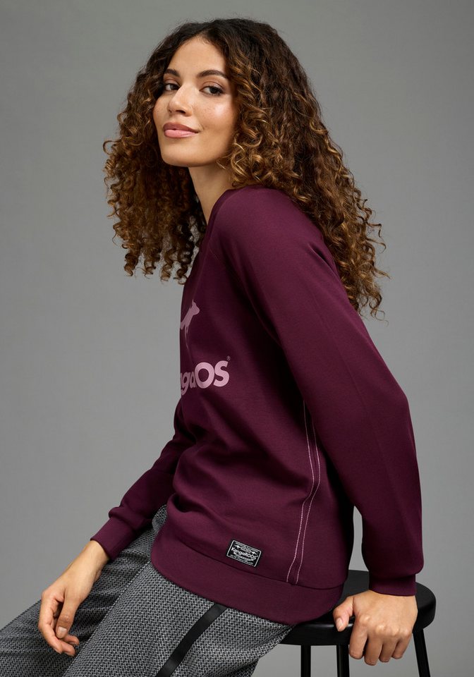 KangaROOS Sweatshirt mit Rundhalsausschnitt, Langarm, aus Baumwolle, bequeme Passform – Bild 3 von 5