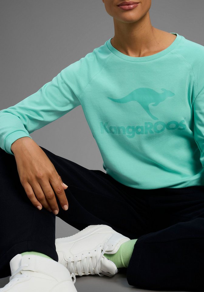 KangaROOS Sweatshirt mit Rundhalsausschnitt, Langarm, aus Baumwolle, bequeme Passform – Bild 3 von 5