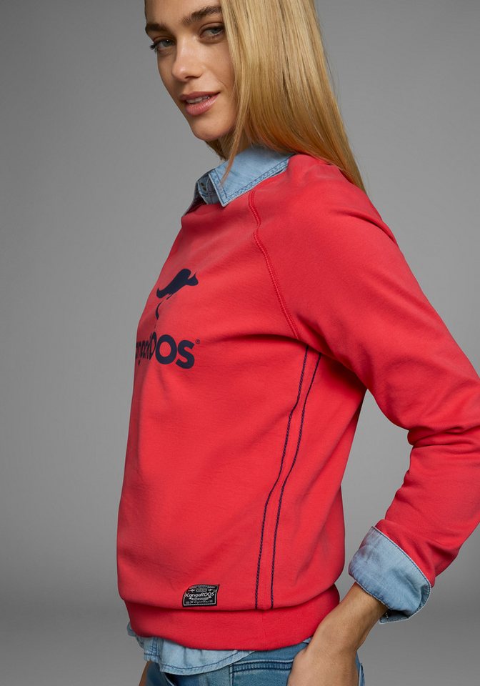 KangaROOS Sweatshirt mit Rundhalsausschnitt, Langarm, aus Baumwolle, bequeme Passform – Bild 3 von 5