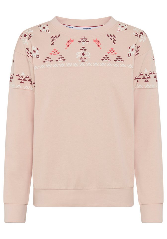 KangaROOS Sweatshirt Oversize-Passform, mit Rundhals, hüftbedeckende Länge – Bild 5 von 5