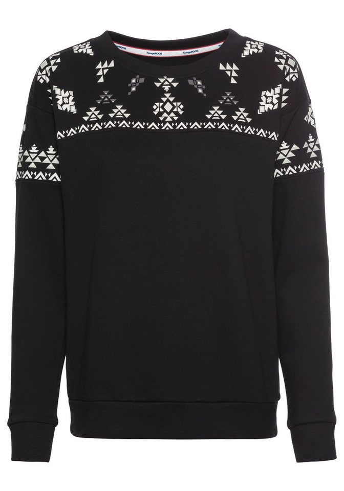 KangaROOS Sweatshirt Oversize-Passform, mit Rundhals, hüftbedeckende Länge – Bild 5 von 5