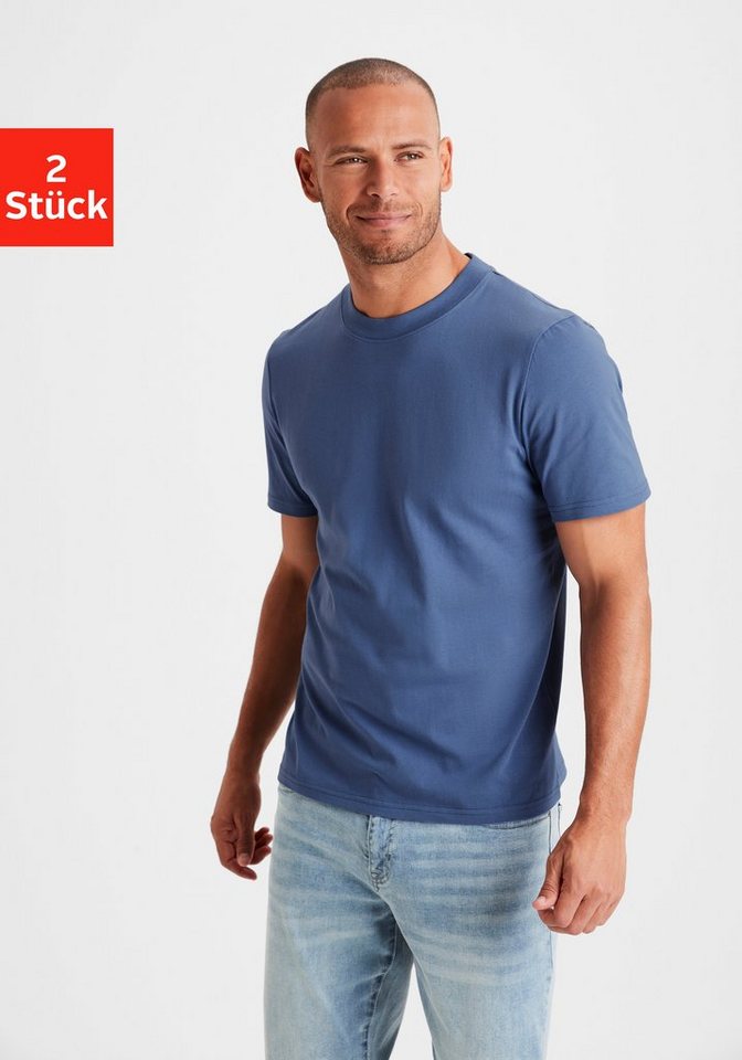 KangaROOS T-Shirt (2er-Pack) Freizeitshirt mit Kurzarm, Rundhals aus reine Baumwolle – Bild 2 von 5