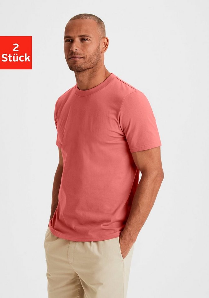 KangaROOS T-Shirt (2er-Pack) Freizeitshirt mit Kurzarm, Rundhals aus reine Baumwolle – Bild 2 von 5