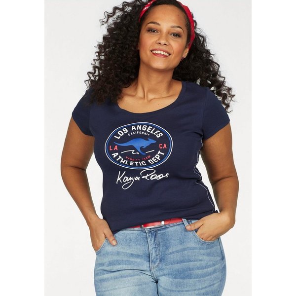 KangaROOS T-Shirt Kurzarm, sehr figurbetont, im Vintage-Design, Rundhalsausschnitt