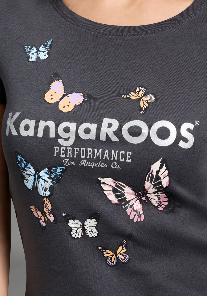 KangaROOS T-Shirt Kurzarm, körpernahe Passform, aus Rippware – Bild 3 von 5
