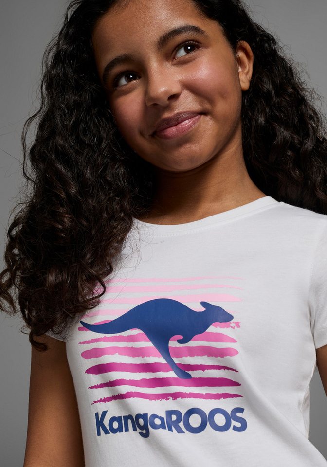 KangaROOS T-Shirt Kurzarm, taillierter Schnitt, mit Logodruck, Rundhalsausschnitt – Bild 3 von 5