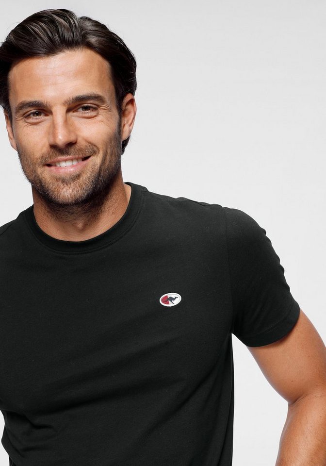 KangaROOS T-Shirt Kurzarm, unifarben, Rundhals, aus Baumwolle, aus Single Jersey – Bild 3 von 5