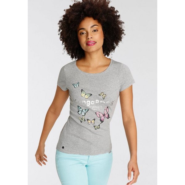 KangaROOS T-Shirt Kurzarm, körpernahe Passform, aus Rippware
