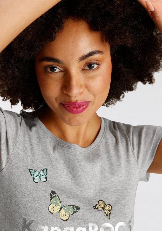 KangaROOS T-Shirt Kurzarm, körpernahe Passform, aus Rippware – Bild 4 von 5