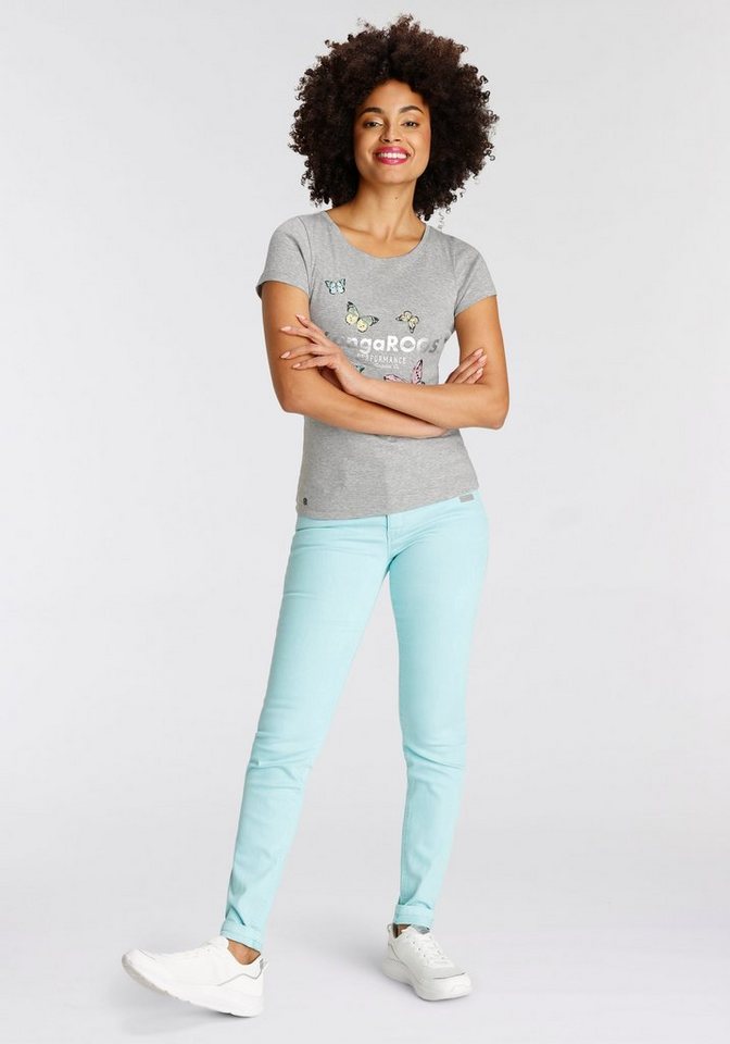 KangaROOS T-Shirt Kurzarm, körpernahe Passform, aus Rippware – Bild 5 von 5