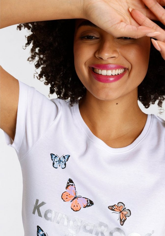 KangaROOS T-Shirt Kurzarm, körpernahe Passform, aus Rippware – Bild 3 von 5