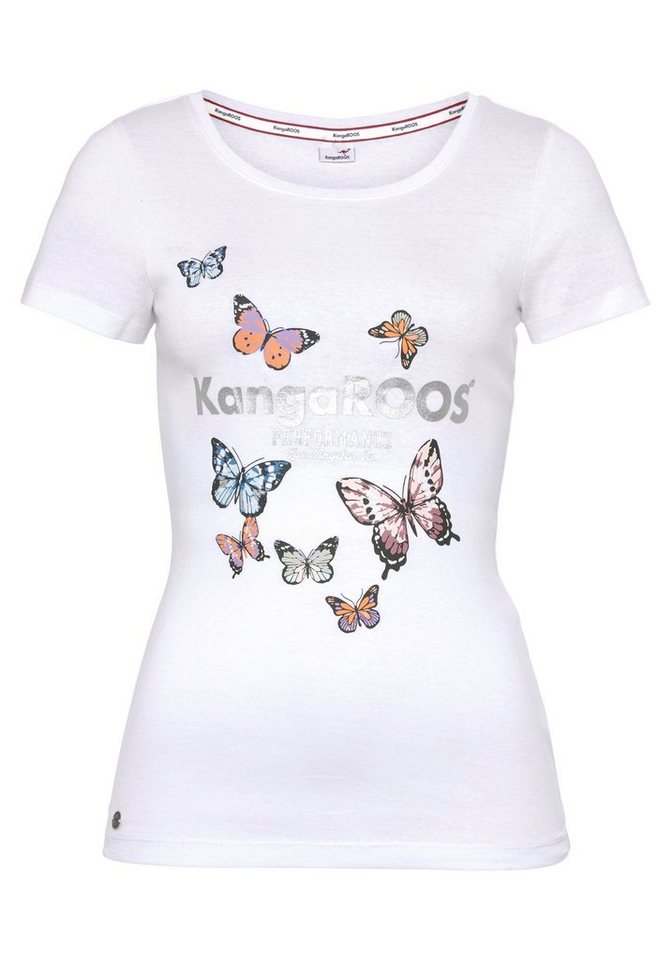 KangaROOS T-Shirt Kurzarm, körpernahe Passform, aus Rippware – Bild 5 von 5