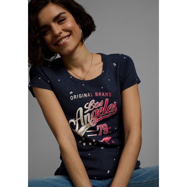 KangaROOS T-Shirt Kurzarm, figurbetonte Passform, aus 100% Baumwolle