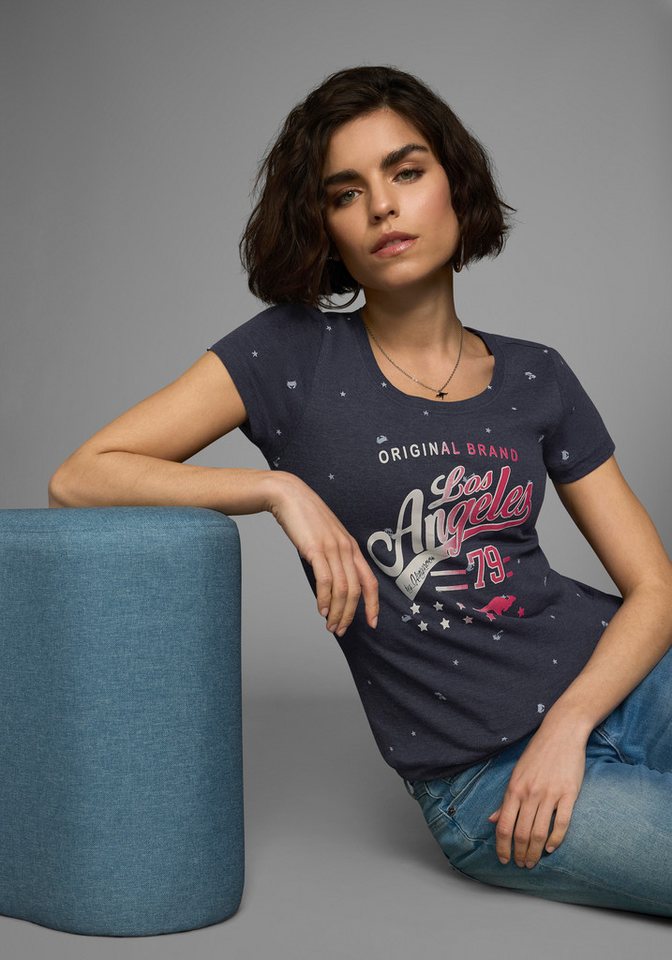 KangaROOS T-Shirt Kurzarm, figurbetonte Passform, aus 100% Baumwolle – Bild 3 von 5
