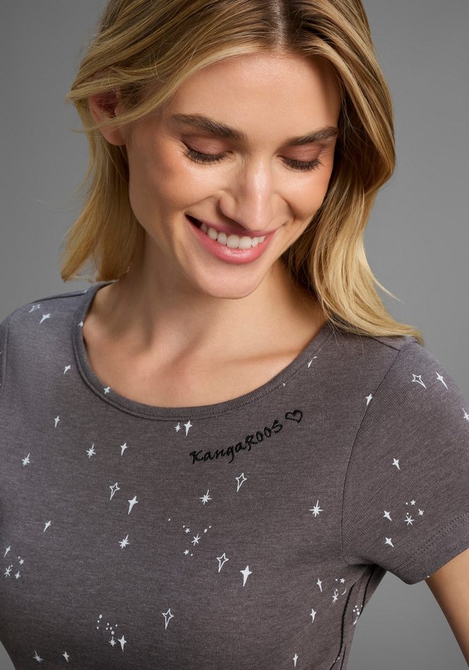 KangaROOS T-Shirt Kurzarm, sehr figurbetont, mit Kontrastnaht – Bild 3 von 5