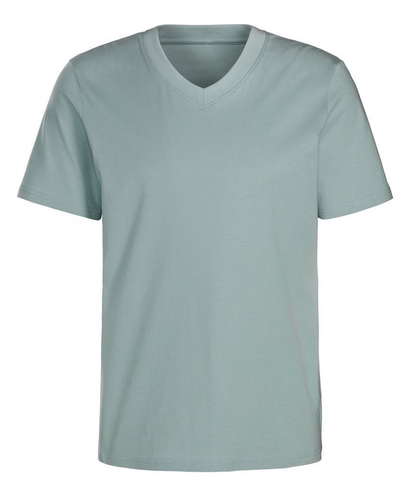 KangaROOS T-Shirt Regular Fit, (2er-Pack) Freizeitshirt mit Kurzarm, V-Ausschnitt aus reine Baumwolle – Bild 4 von 5