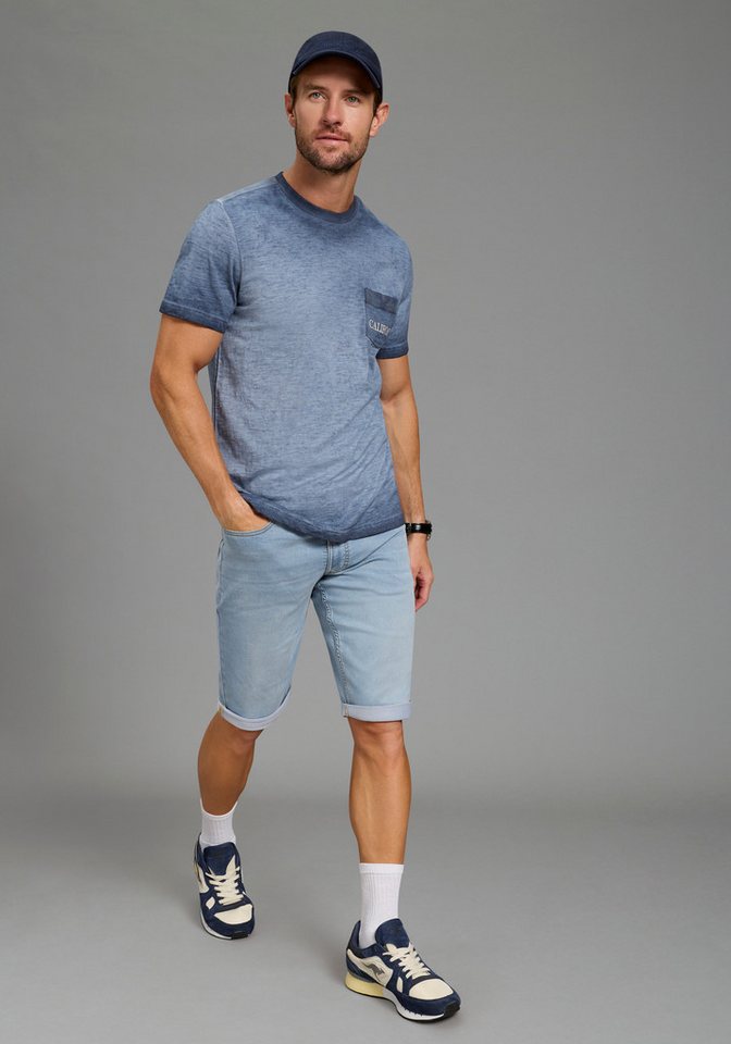 KangaROOS T-Shirt schmale Passform, Halbarm, mit Brusttasche, aus Slub-Material – Bild 4 von 5
