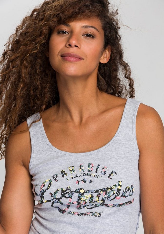 KangaROOS Tanktop mit blumigem Puff-Print – Bild 3 von 5