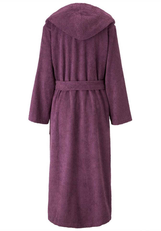 KangaROOS Unisex-Bademantel Cassidy, für Damen & Herren, Standardlänge & Überlänge, Langform, Walkfrottee, Kapuze, Gürtel, mit Taschen, Männer und Frauen, Baumw – Bild 5 von 5