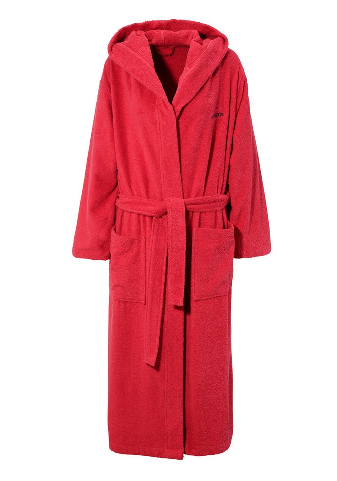KangaROOS Unisex-Bademantel Cassidy, für Damen & Herren, Standardlänge & Überlänge, Langform, Walkfrottee, Kapuze, Gürtel, mit Taschen, Männer und Frauen, Baumw – Bild 2 von 5