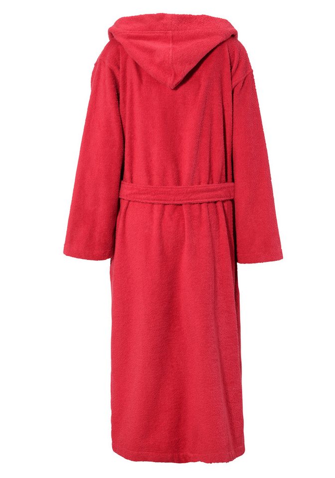 KangaROOS Unisex-Bademantel Cassidy, für Damen & Herren, Standardlänge & Überlänge, Langform, Walkfrottee, Kapuze, Gürtel, mit Taschen, Männer und Frauen, Baumw – Bild 5 von 5
