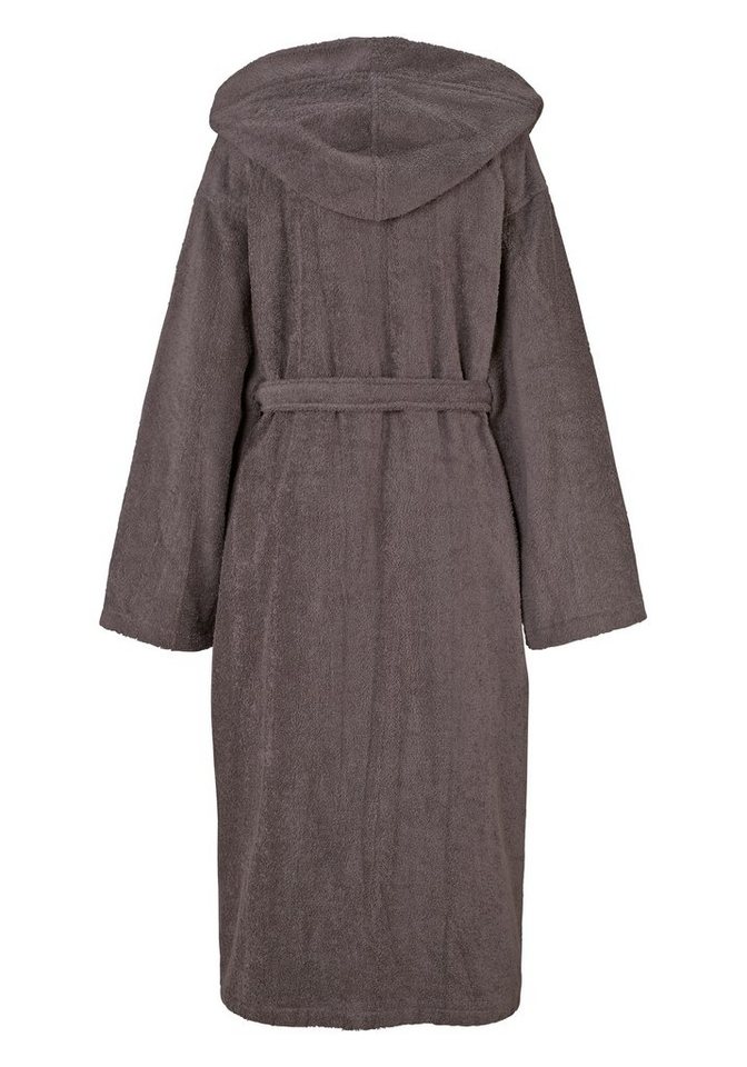 KangaROOS Unisex-Bademantel Cassidy, für Damen & Herren, Standardlänge & Überlänge, Langform, Walkfrottee, Kapuze, Gürtel, mit Taschen, Männer und Frauen, Baumw – Bild 2 von 5