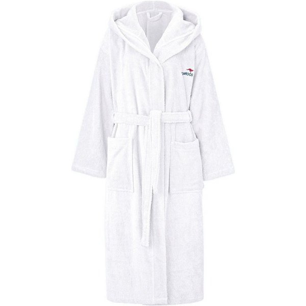 KangaROOS Unisex-Bademantel Cassidy, für Damen & Herren, Standardlänge & Überlänge, Langform, Walkfrottee, Kapuze, Gürtel, mit Taschen, Männer und Frauen, Baumw