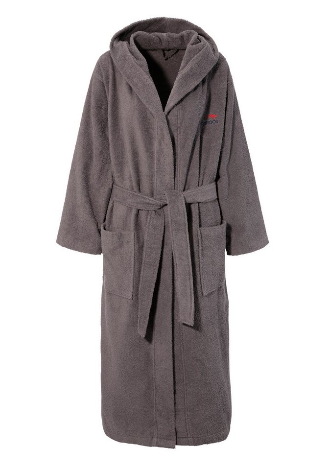KangaROOS Unisex-Bademantel Cassidy, für Damen & Herren, Standardlänge & Überlänge, Langform, Walkfrottee, Kapuze, Gürtel, mit Taschen, Männer und Frauen, Baumw – Bild 2 von 5