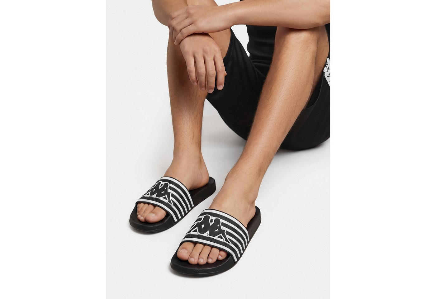 Kappa Kappa Herren-Flip-Flops, Schwarz Badepantolette – Bild 2 von 4