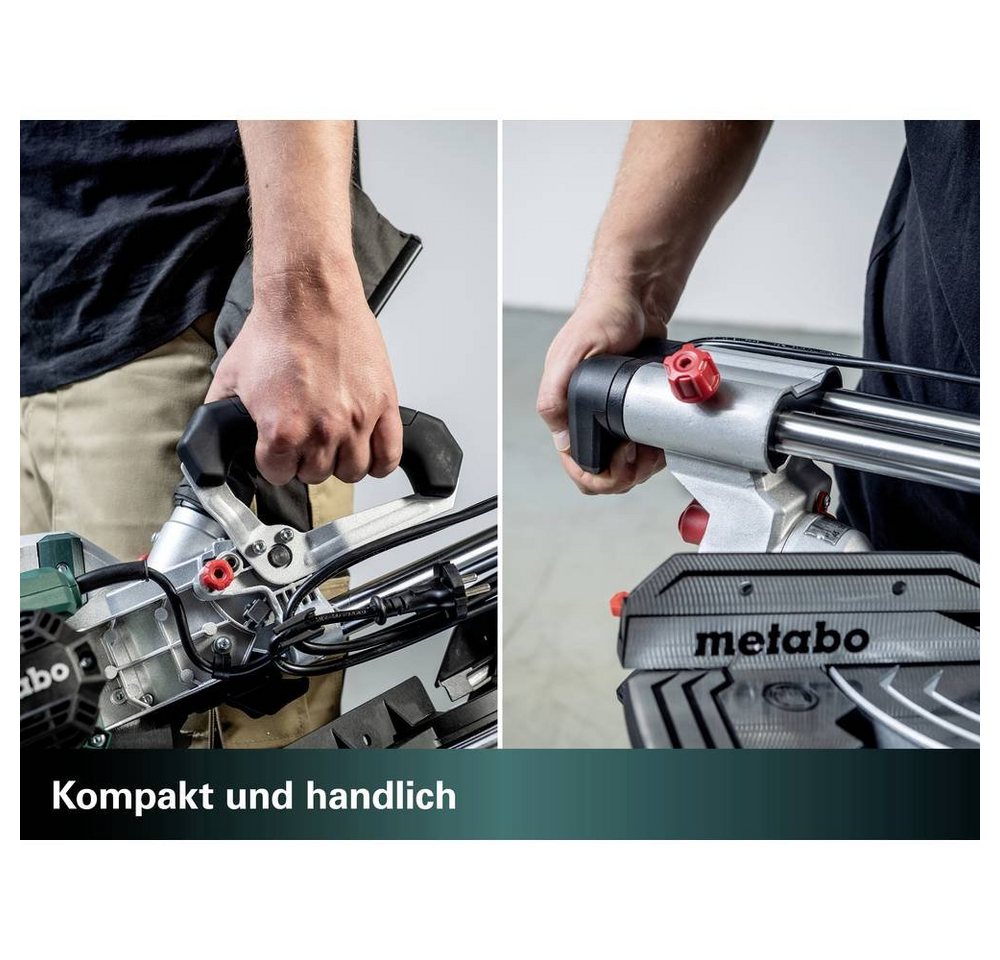 metabo Kappsäge Metabo Kappsäge KS 216 M Karton, Set, 8-St., inkl. Ablängenanschlag, Materialklemme, Spänefangsac und Sägeblatt – Bild 2 von 5