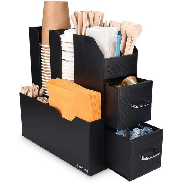 Navaris Kapselspender Navaris Kaffee Organizer mit Fächern für Kaffeezubehör