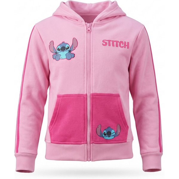 Disney Kapuzenpullover Disney Lilo u Stitch Mädchen Reißverschluss Hoodie Pullover Gr. 92 bis 128