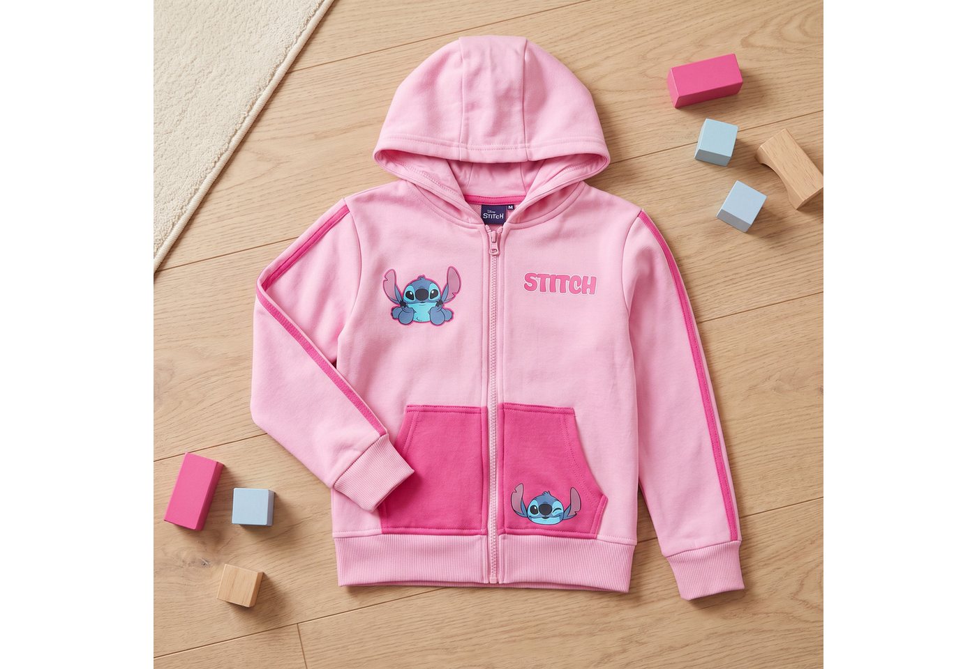 Disney Kapuzenpullover Disney Lilo u Stitch Mädchen Reißverschluss Hoodie Pullover Gr. 92 bis 128 – Bild 5 von 5