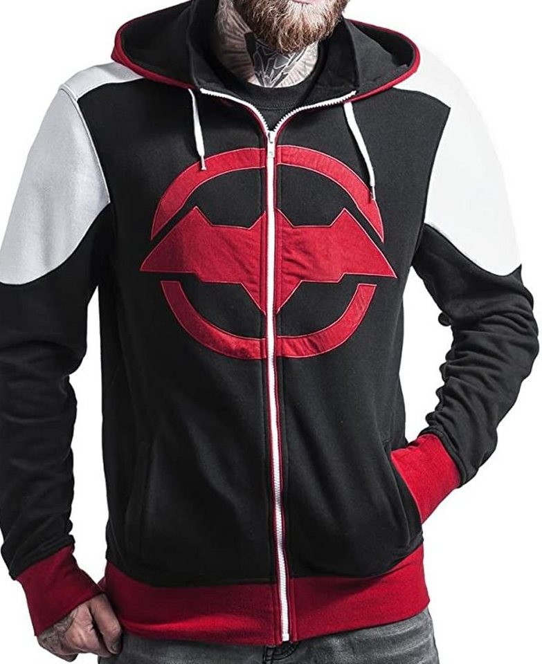 Batman Kapuzensweatjacke Batman Herren Kapuzenpullover DC Comics Batman Arkham – Bild 3 von 3