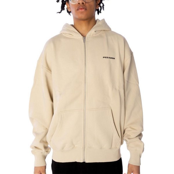 PEGADOR Kapuzensweatjacke Sweatjacke Pegador Colne Logo Oversized