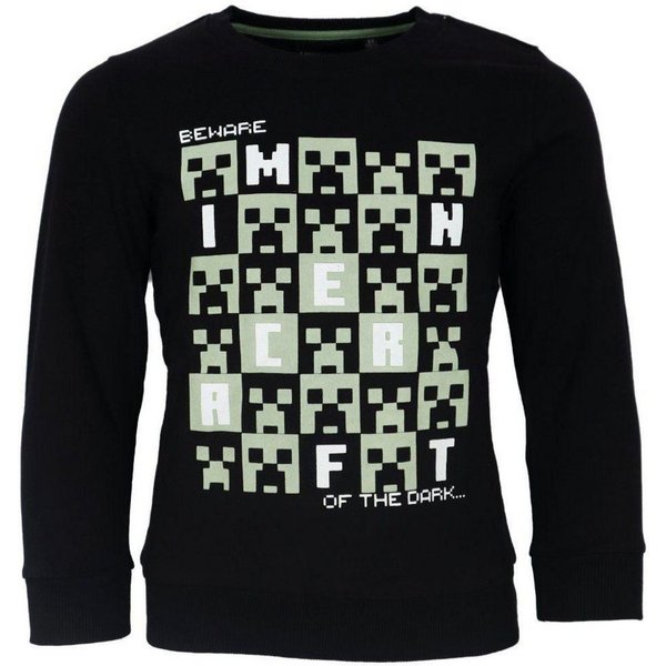 Minecraft Kapuzensweatshirt MINECRAFT SWEATSHIRT Pullover schwarz Pulli 116-152