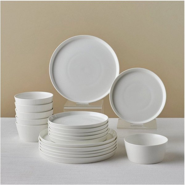 Karaca Geschirr-Set Salvare New Bone Geschirrset 6 Personen 18-teilig Rund (18-tlg), 6 Personen, KNOCHENPORZELLAN