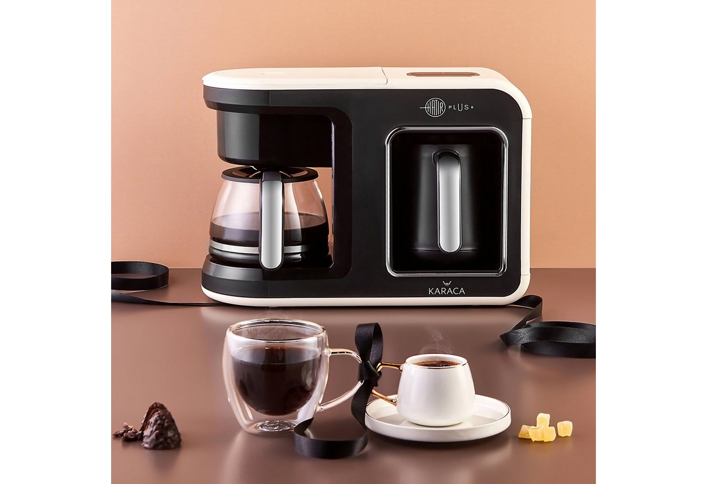Karaca Kaffeeservice Saturn Türkische Kaffeetasse mit Untertasse Set 6 Personen Gold, 6 Personen – Bild 4 von 5