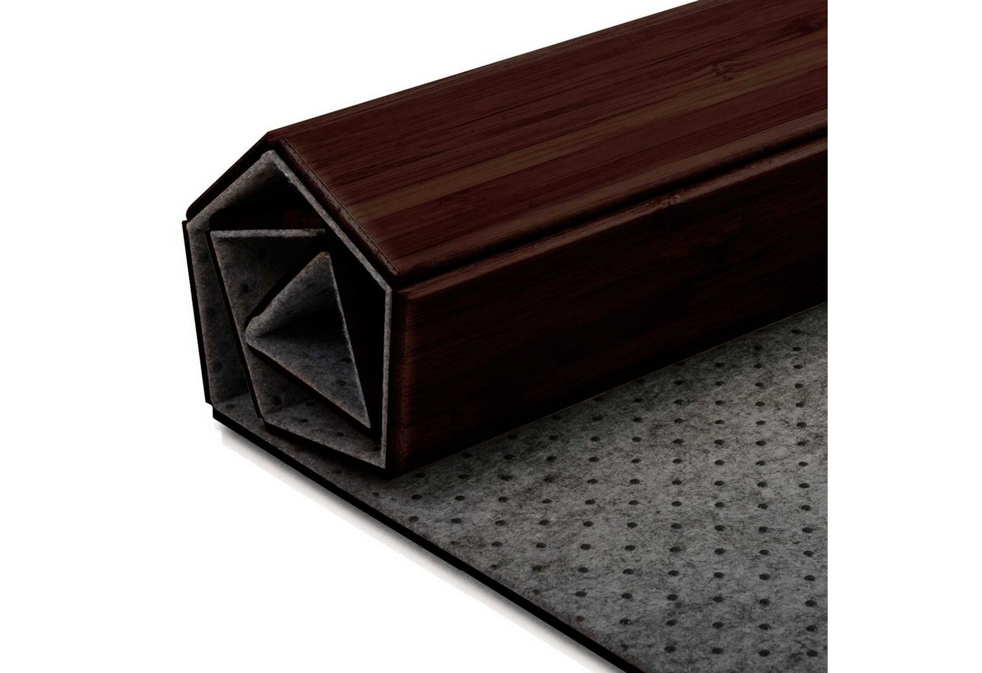 Karat Badematte Bambusmatte Emily, Teppich Bambus, Bambusteppich fürs Wohnzimmer, Höhe 8 mm, Robust, Strapazierfähig, Langlebig, Stabil, Bambus, Rechteckig, rut – Bild 2 von 5