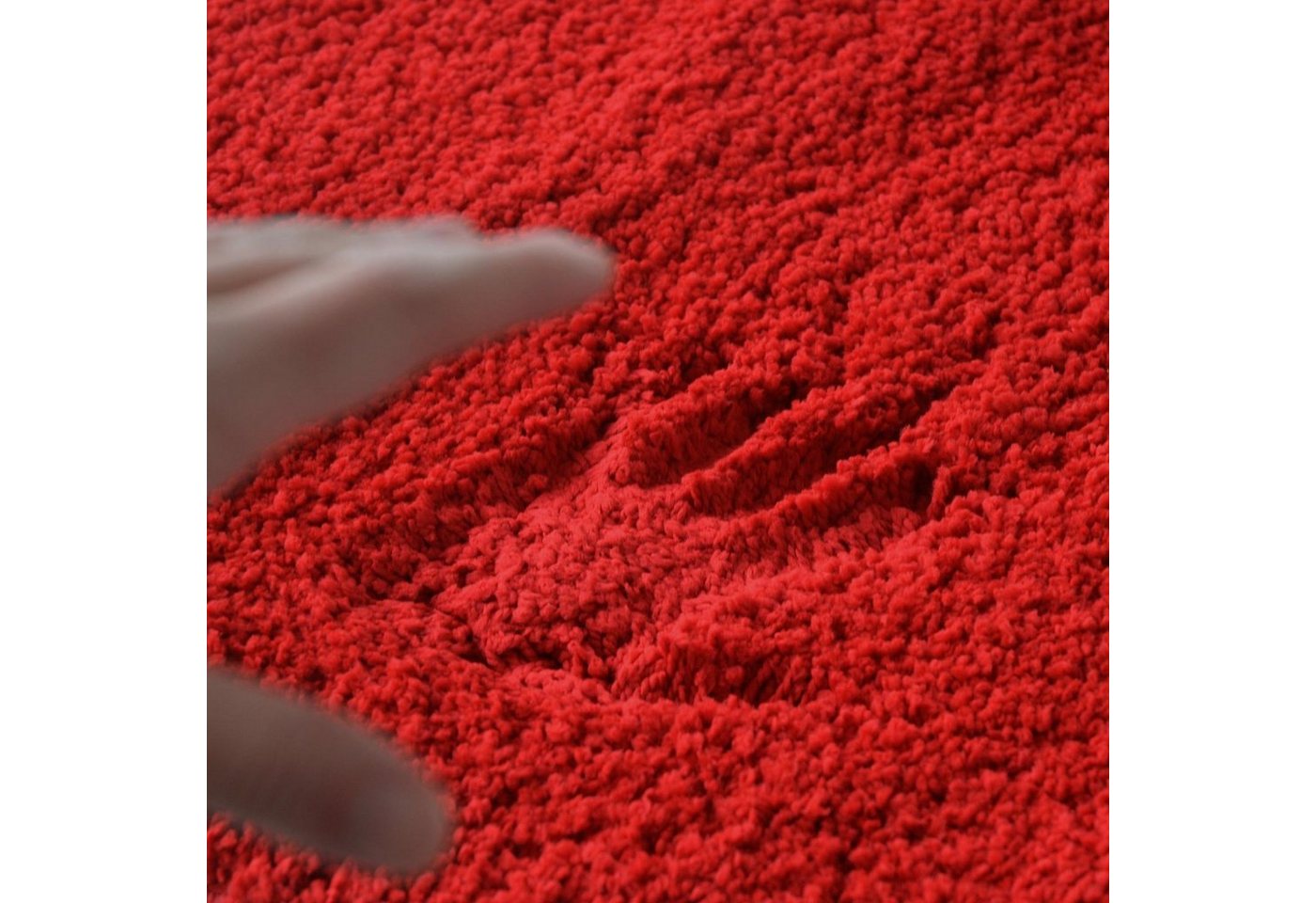 Karat Badematte Bari Hazy, Rund, Badteppich, Viele verschiedene Farben & Größen, Höhe 30 mm, Weicher & dichter Flor, Polyester, Mikrofaser, Rund, besonders weic – Bild 3 von 3