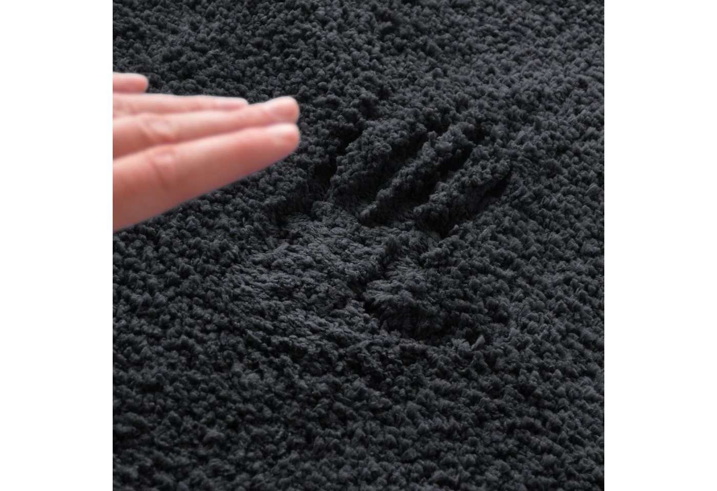 Karat Badematte Bari Hazy, Rund, Badteppich, Viele verschiedene Farben & Größen, Höhe 30 mm, Weicher & dichter Flor, Polyester, Mikrofaser, Rund, besonders weic – Bild 3 von 3