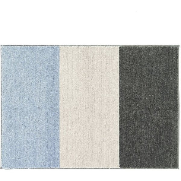 Karat Badematte Horizont, 4 Farben & 3 Größen, Badteppich, Höhe 12 mm, TPR Rücken, pflegeleicht, Badezimmer, Polyester, Rechteckig, Rutschhemmender TPR-Rücken