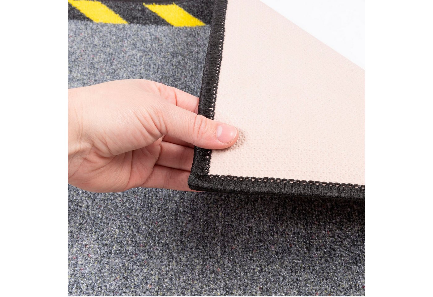Karat Bodenschutzmatte Kabelmatte mit Warnumrandung, Bodenschutz, 100% Polyamid – Bild 5 von 5