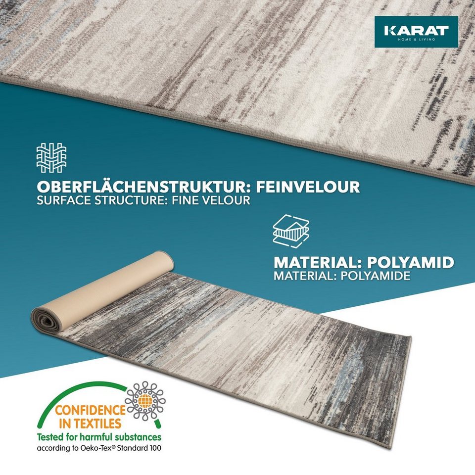 Karat Designteppich Teppich-Läufer Archway, Rutschhemmend – Bild 3 von 5