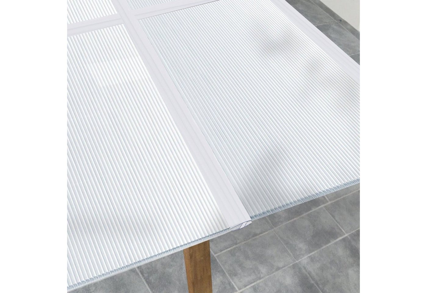 Karat Doppelstegplatte Verbindungsprofil, H-Profil aus Polycarbonat 121 cm, UV-beständig, zuschneidbar & ideal fürs Gewächshaus, passend für 4 mm Stärke – Bild 5 von 5