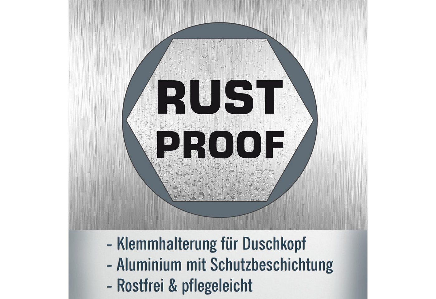 Karat Duschregal Hängeduschregal, 2 Größen, aus Aluminium, mit Saugknöpfen, Myla – Bild 5 von 5